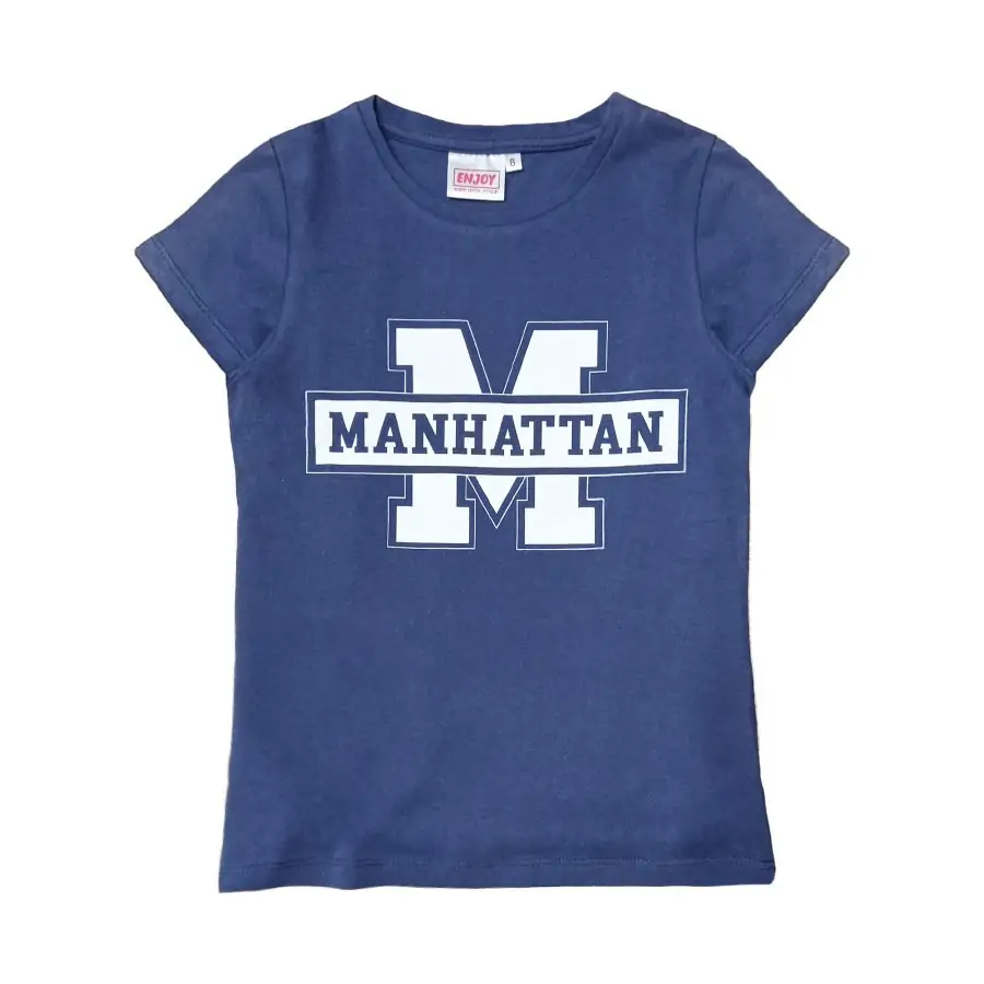 Μπλούζα T-shirt Παιδική για Κορίτσι Enjoy Manhattan Μπλε